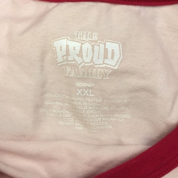 The Proud Family Penny Proud Raglan Cropped Boxy Short Sleeve Tee T-Shirt XL - Picture 7 of 8